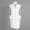 Conjunto de Chaleco sin Mangas y Falda Transfronterizo Estilo Europeo y Americano Primavera/Verano 2026 Conjunto de Chaleco con Cuello en V y Falda Corta