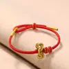 Joyería Portátil DIY Regalo Retrato Familiar Cuerda Trenzada Pulsera de Mano para Hombre y Mujer Año Animal Pulsera Tejida a Mano Cuerda Roja