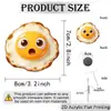 Ímã de Geladeira de Acrílico Desenho Animado Ovo Frito Transfronteiriço, Decoração de Cozinha Magnética Suave, Decoração Criativa de Geladeira Impressa em 2D