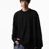 ANAN Dongdaemun Coreano Personal Shopper Prendas de Punto Cuello Henley Cálido Manga Larga Camiseta Casual Holgada Capa Base Top para Hombre