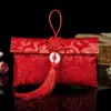 Sobres Rojos para Bodas, Exclusivos para Cambiar Títulos Formales, Diseño Único de Tela Nueva, Bolsas de Sobres Rojos de Alta Gama con Diseño de Tela