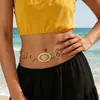 Cadena de Cintura Bohemia Hueca de Metal con Falda Transfronteriza al por Mayor, Cadena Corporal Retro de Playa de Verano, Cinturón para Mujer