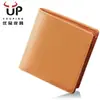 Carteira Japonesa Nova de Couro Genuíno para Mulheres Atacado Simples Grande Capacidade RFID Anti-roubo Dobrável Porta-moedas Multifuncional