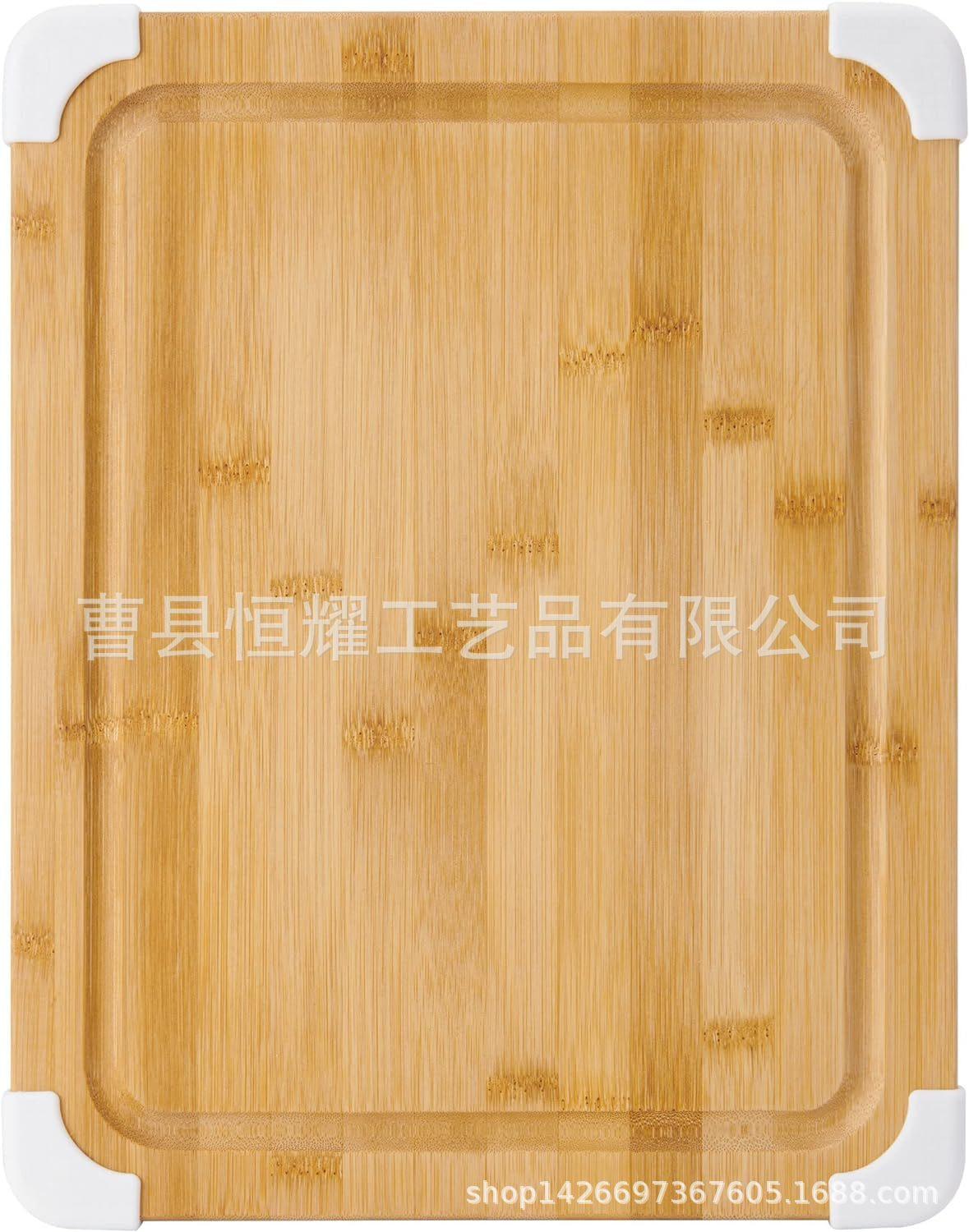 跨境竹制砧板防滑竹切菜板实木牛排面包板带果汁槽案板 BSCI