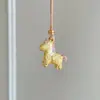 ¡Nuevo Colgante del Caballo del Zodiaco para el Año de tu Nacimiento! Colgante de Pony Arcoíris Pintado en Oro para Hacer Manualidades, Estilo Colgante de Collar Largo
