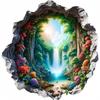 Adesivos Decorativos para Parede de Porta e Janela de Restaurante com Padrão de Paisagem Bonita Adesivos Impermeáveis para Carroceria