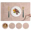 Jogos Americanos de Couro Estilo Ins Nórdico, Tapetes de Mesa Resistentes ao Calor, Tapetes de Isolamento para Mesa de Jantar, Tapetes para Tigelas, Jogos Americanos de Alta Qualidade para Pratos de Jantar, Tapetes para Xícaras de Chá