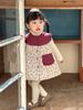 Vestido de Niña Cane Pear Invierno 2024 Nuevo Vestido Chaleco para Bebé Ropa Exterior Acolchada Engrosada Falda de Otoño e Invierno para Niños