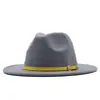 Nuevos Accesorios para Cinturón Sombrero de Ala Plana para Mujer Otoño e Invierno Lana Color Sólido Topper Negro Británico Jazz para Mujer