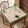 Mantel Cuadrado Estilo Americano, Impermeable y a Prueba de Aceite, Mantel de Cuero Lavable, Sensación de Lujo Ligero de Gama Alta, Adecuado para Mesa de Mahjong y Mesa de Café