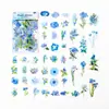 Paquete de Materiales Poesía de Azúcar: Serie Flor Talk Diario Vintage Pegatinas Florales DIY, 100 Piezas, 6 Diseños