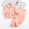 Pijama de isla de forro polar para niños, conjuntos de franela de otoño e invierno para niños, forro polar de coral engrosado para niños mayores, oferta especial de liquidación