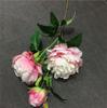 Peonías Artificiales de Alta Gama en Stock para Boda y Decoración del Hogar, Ramo de Novia, Peonía Realista de 3 Cabezas al por Mayor