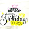 Decoración Acrílica para Pastel Estilo Ins Impresión a Color Color Caramelo Adorno para Pastel Acrílico Colorido para Pastel de Cumpleaños