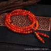 Pulsera Rosario de Ámbar con 108 Cuentas de Buda Juguete Aceite de Pollo Ámbar Azul Ámbar Sangre Mismo Estilo para Hombres y Mujeres Suministro en Vivo Pulsera