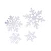 Inserts de Copo de Nieve Hechos a Medida de Fábrica para Decoraciones de Fiesta Navideña, Banderines para Pasteles de Celebración, Artículos de Venta Caliente Transfronteriza