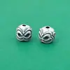 Plata Pura S999 Modelo Clásico Llama Roja Shidalin Cuentas de la Fortuna, Cuentas Espaciadoras Xizhu, Accesorio de Cuentas para Pulsera de Joyería DIY