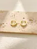 Hebilla de Oreja Simple de Concha Pendientes Redondos Estilo Europeo y Americano Moda Versátil Lujo Ligero Accesorios de Gama Alta