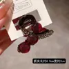 Elegante Pinza de Pelo de Perlas de Camelia Pequeña y Fragante para Cabello Voluminoso de Mujer Pinza de Tiburón para la Parte Posterior de la Cabeza Pinza para el Cabello