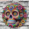 Decoración de Letrero de Madera del Día de Muertos Transfronterizo Halloween Letrero de Madera de Alta Gama Fiesta Festiva Calavera Personalización