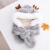 Gorros Infantiles para Niños y Niñas, Gorros de Invierno con Protección para los Oídos para Bebés y Niños Pequeños, Bufanda de Reno de Dibujos Animados con Calentador de Cuello Integrado