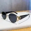 Gafas de Sol de Belleza Transfronterizas Nuevas Gafas de Sol Metálicas Ovaladas Retro Gafas de Sol de Celebridad de Internet Europeas y Americanas Reemplazo de Marca Grande