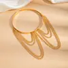 Colección de Pulseras de Brazo, Pulseras Abiertas Metálicas con Flor y Borla Transfronterizas Europeas y Americanas para Mujer, Moda Personalizada, Accesorios de Estilo Marino Sencillo