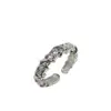 Anillo de Zirconia Súper Brillante y Hermoso~ Diseño Abierto Ajustable, Anillo de Moda Coreano Estilo Ins Tendencia para Mujeres, Anillo para Dedo Índice