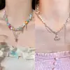 Colar de Doces de Amor com Contas Coloridas de Verão Design Doce Acessórios Dopamina Corrente de Clavícula Doce Cool Sexy