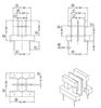 EE16 esqueleto de slot duplo horizontal 2+2 pinos distância da linha = 12,5 mm material do transformador de alta frequência