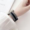 Para Apple Watch 678910 Geração Fivela Magnética Pulseira de Silicone Listrada de Duas Cores Pulseira Apple Watch