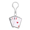 Cartas de Jogar de PVC Fecho Lagosta de Cassino Fivela Plástica Decoração de Fichas Chaveiro Destacável Transfronteiriço Carteira Mochila