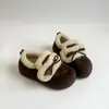 Pantuflas de Felpa con Lazo de Lana de Cordero para Mujer 2026 Otoño Invierno Suela Suave Zapatos Casuales Versátiles Suela Gruesa Zapatos de Algodón Felpudo Zapatos Birkenstock