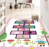 Alfombra de terciopelo de cristal para habitación infantil, bonita alfombra educativa para educación temprana, para gatear en jardín de infantes, para dormitorio, con dibujos de animales