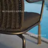 Cadeira de Rattan para Varanda Individual Design de Exterior Lazer Mesa de Café ao Ar Livre Combinação Sofá Cadeira para Pátio Terraço Proteção Solar Tecelagem de Rattan
