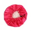 Touca de dormir dupla camada Amazon, seda sintética, touca de banho impermeável, touca de cetim para beleza e cuidados com o cabelo, cordão ajustável, touca para quimioterapia