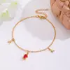 Tobillera con Colgante de Tortuga y Estrella de Mar Estilo Bohemio Transfronterizo Europeo y Americano para Niñas, Moderna y de Moda con un Toque de Alta Gama, Estilo Coreano