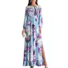 Estación Independiente Transfronteriza Europa y América de Amazon Nuevo Estilo Primavera y Verano Temperamento Elegante Moda Casual Vestido Estampado Ropa para Mujer