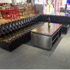 Sofá KTV Personalizado, Sofá para Salão de Dança, Sofá para Bar de Sinuca, Assentos em Cabine, Sofá para Sala Privada de KTV Familiar, Conjunto de Mesas de Centro U