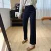A calça perfeita para ir ao trabalho! Calça baguete afunilada de cintura alta, jeans de perna reta estreita para mulheres, novas calças femininas outono 2026