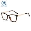 Defeng 32008 nuevas gafas transfronterizas anti luz azul montura para miopía gafas planas europeas y americanas ojo de gato Brasil Primavera