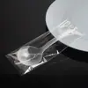 Cuchara grande de plástico desechable para servir con mango largo para llevar, avena y olla caliente