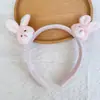 Diadema de felpa antideslizante para mujer, diadema para el pelo, accesorios para el pelo, máscara facial de dibujos animados linda nueva