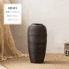 Florero de Cerámica Moderno Minimalista Adorno de Decoración con Flores Secas Maceta de Barro Grueso Jingdezhen Florero Grande Negro de Pie Envío Gratis