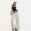 26Ss 2026 Retro Americano Holgado Pierna Recta Versátil Adelgazante Primavera-Verano Nuevo Estilo Cómodo Caída Estilo Perezoso