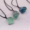 Colgante de Piedra Bruta de Cristal Natural Fluorita Verde Natural Mineral Aleatorio Joyería Pequeña Regalo Piedra Bruta de Fluorita Azul