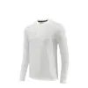 Camiseta de Algodón Mercerizado para Hombre Otoño Nuevo Cuello Redondo Manga Larga de Algodón Camiseta Base Cálida para Hombre Primavera 2025