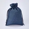 Bolsas de Lino con Cordón Listas para Usar para Empaque de Joyería a Prueba de Polvo, Bolsas de Lino con Cordón para Regalos de Navidad, Bolsas de Lino con Logo Personalizado