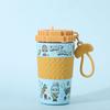 Copo Térmico Portátil, Grande Capacidade, Caneca de Viagem de Aço Inoxidável, Copo de Café Infantil, Design Feminino, Presente de Nicho para Exterior