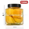 Garrafa de mel hexagonal garrafa de vidro transparente hexagonal Picles geleia garrafa andorinhas Quadrado 1 Jin embalagem de alimentos pote de vidro